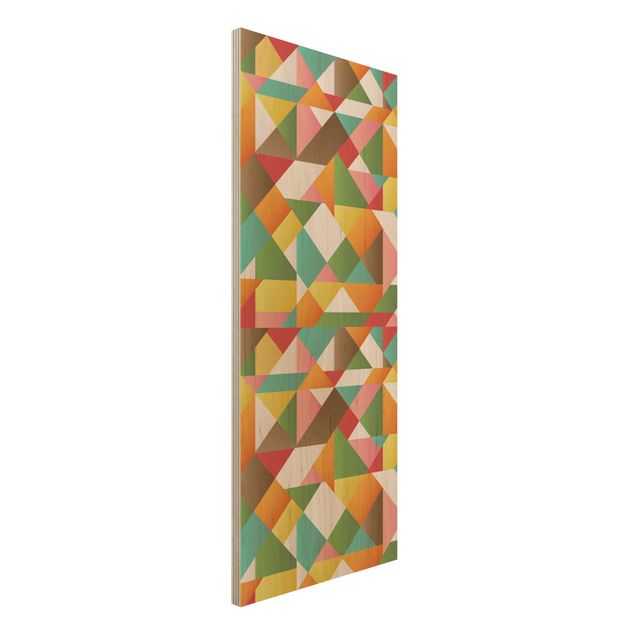 Holzbilder modern Dreiecke Musterdesign