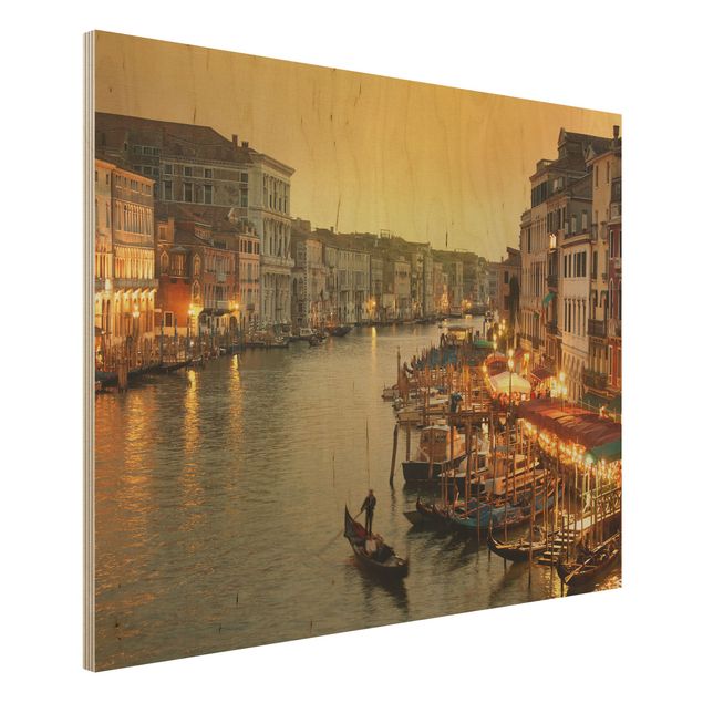 Holzbilder modern Großer Kanal von Venedig