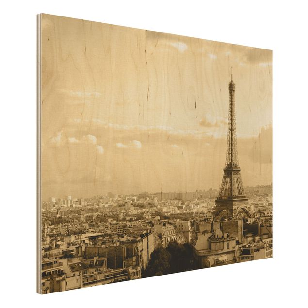 Holzbilder modern I Love Paris