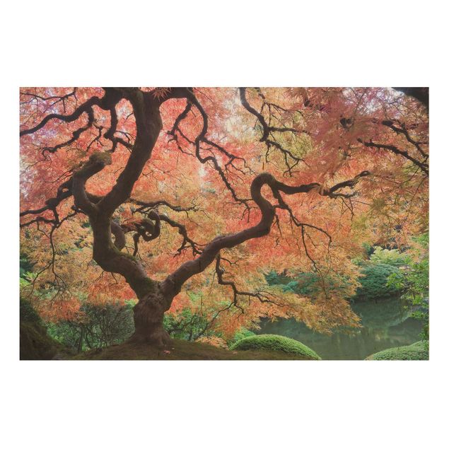 Holzbild Natur Japanischer Garten