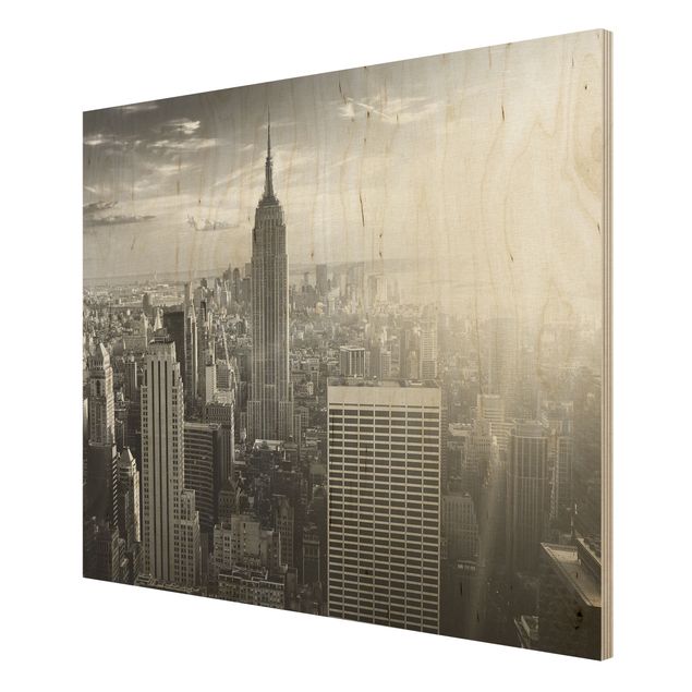 Bilder auf Holz Manhattan Skyline