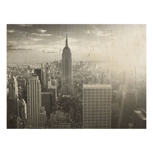 Holzbild Skyline Manhattan Skyline