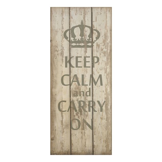 Moderne Holzbilder No.RS183 Keep Calm and carry on