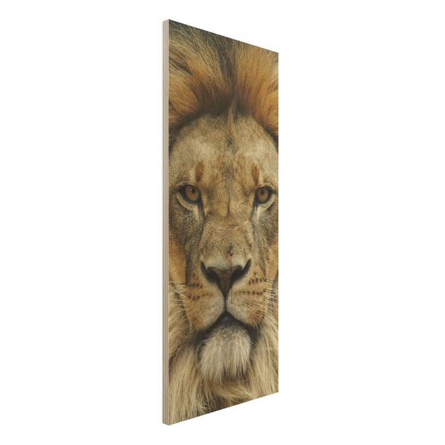 Moderne Holzbilder Wisdom of Lion