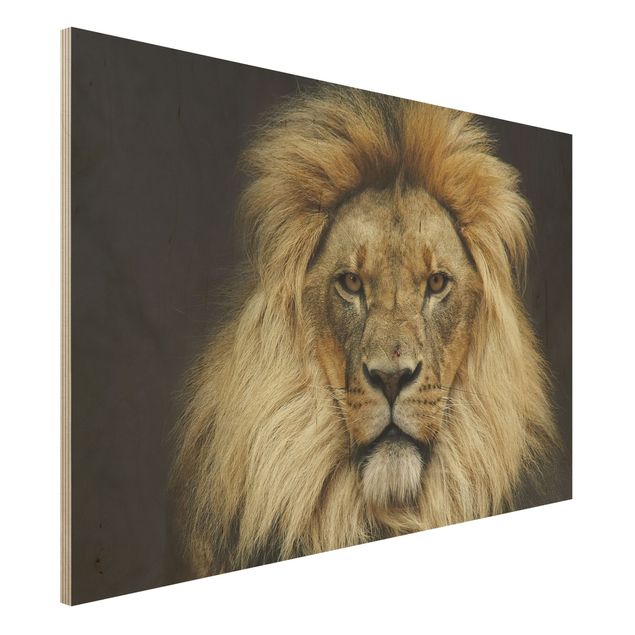Holzbilder modern Wisdom of Lion