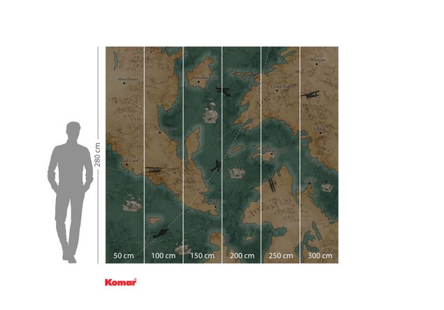 Design Tapete Old Travel Map