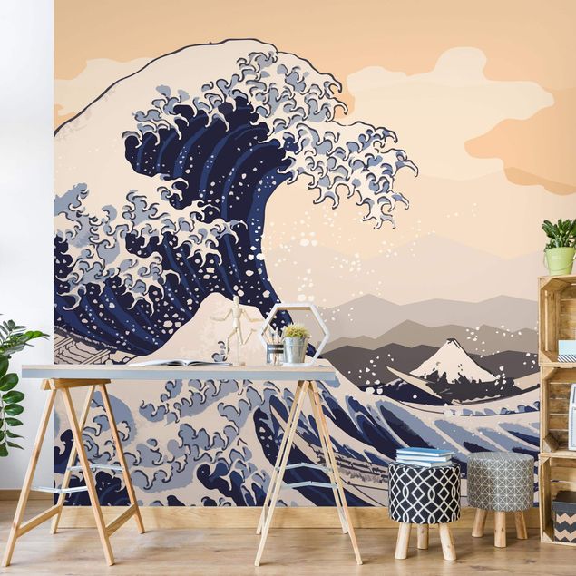 Fototapete modern Illustration - Die große Welle von Kanagawa