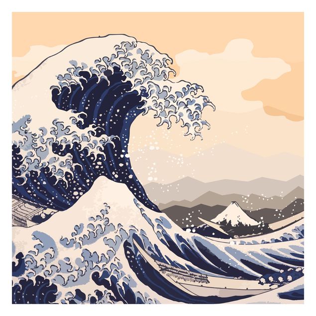 Fototapete Illustration - Die große Welle von Kanagawa