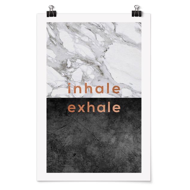 Poster kaufen Inhale Exhale Kupfer und Marmor