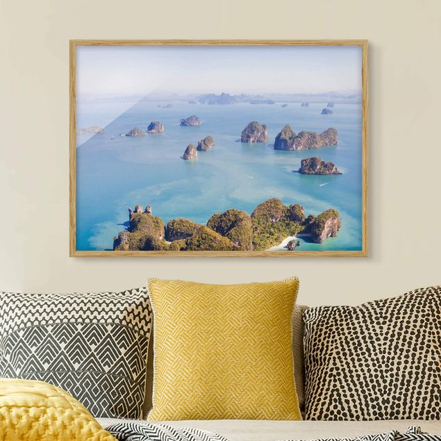 Landschaftsbilder mit Rahmen Inseln im Meer