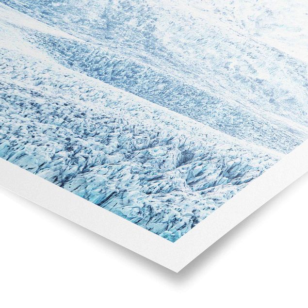Poster - Isländisches Gletschermuster - Quadrat 1:1