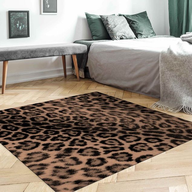 Moderner Teppich Jaguar Skin Schwarz-Weiß
