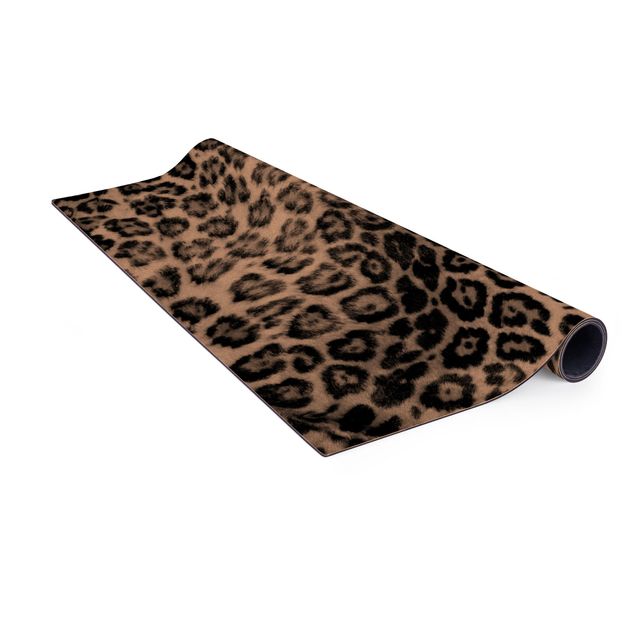 Schwarz-weißer Teppich Jaguar Skin Schwarz-Weiß