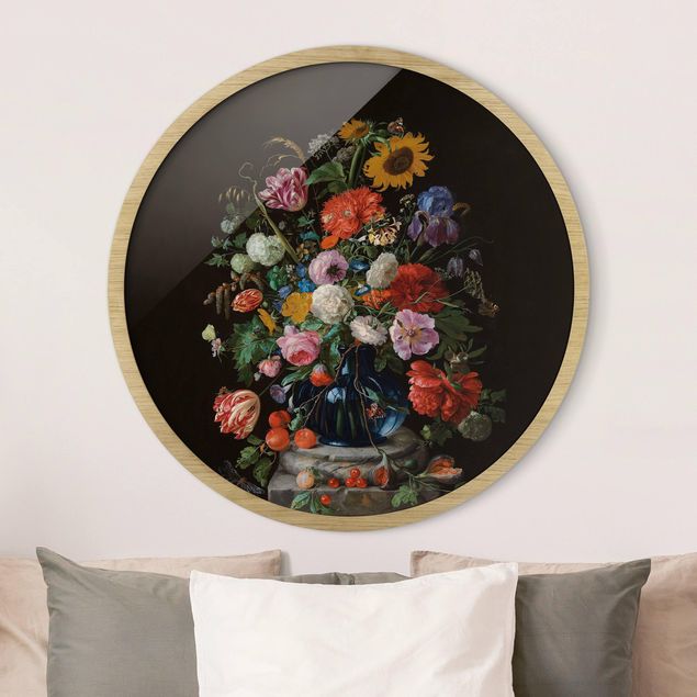 Bild rund Jan Davidsz de Heem - Glasvase mit Blumen