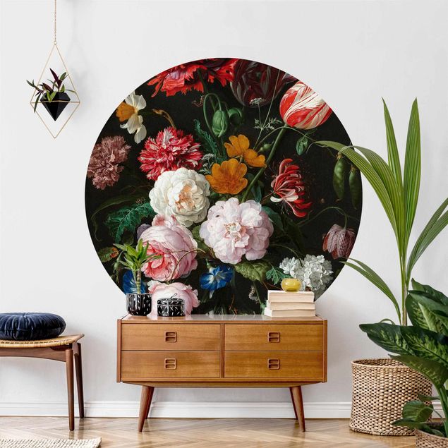 Rokoko Bilder Jan Davidsz de Heem - Stillleben mit Blumen in einer Glasvase