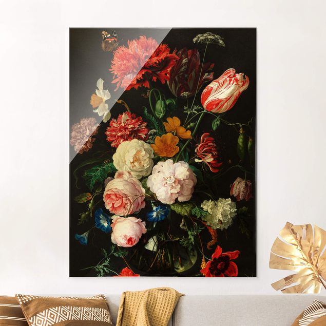 Bilder Barock Jan Davidsz de Heem - Stillleben mit Blumen in einer Glasvase