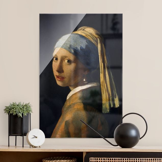 Glasbilder XXL Jan Vermeer van Delft - Das Mädchen mit dem Perlenohrgehänge