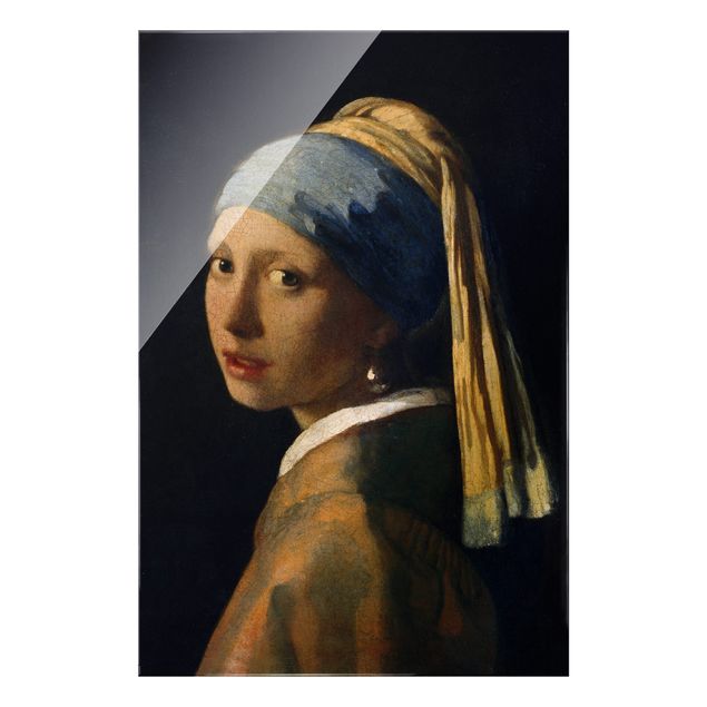 Glasbilder Jan Vermeer van Delft - Das Mädchen mit dem Perlenohrgehänge