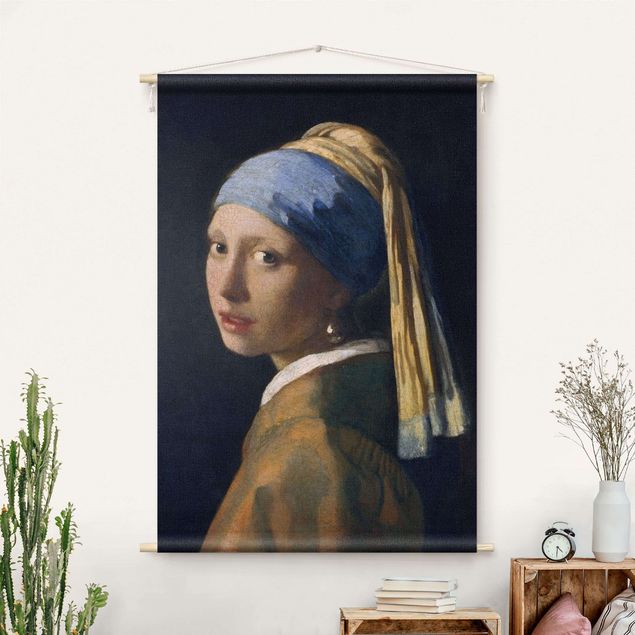 Wandbehang modern Jan Vermeer van Delft - Das Mädchen mit dem Perlenohrgehänge