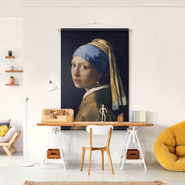 Wandteppich XXL Jan Vermeer van Delft - Das Mädchen mit dem Perlenohrgehänge