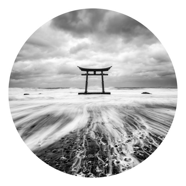 Fototapeten Japanisches Torii im Meer