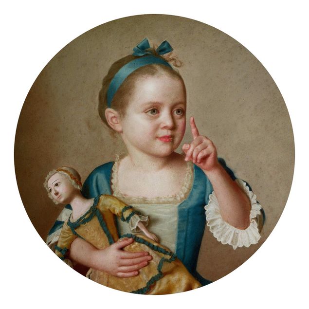 Fototapete modern Jean Etienne Liotard - Mädchen mit Puppe