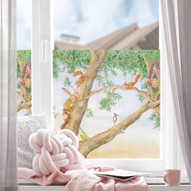Fensterbild braun Josi Hase - Wohnung der Eichhörnchen