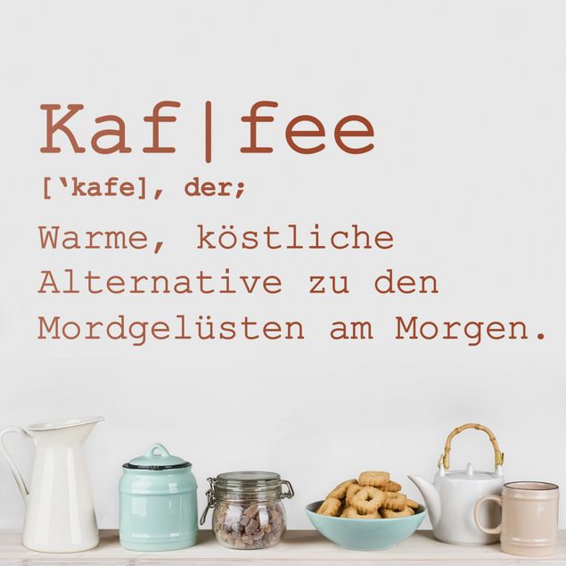 Wandtattoo Kaffee Kaf I fee