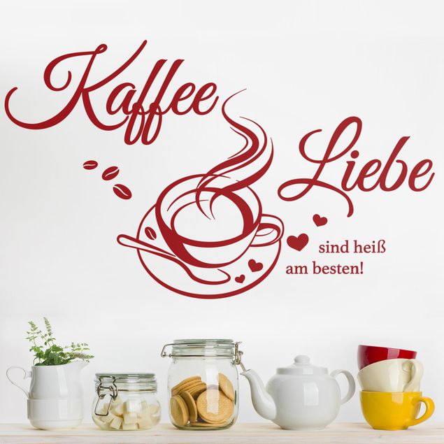 Kaffee Wandtattoo Kaffee & Liebe