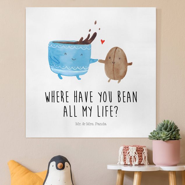 Wandbilder abstrakt Mr. & Mrs. Panda - Kaffee und Bohne