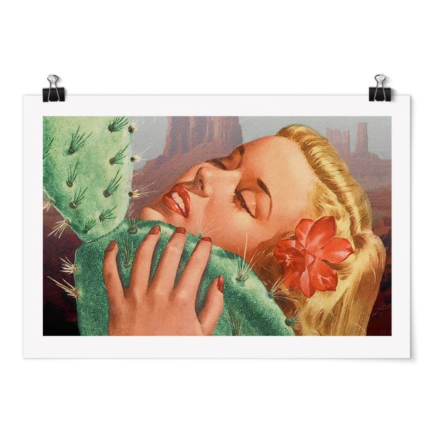 Schöne Wandbilder Kaktus-Liebe