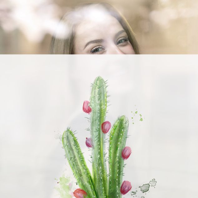XXL Fensterbilder Kaktus mit Bibelvers II