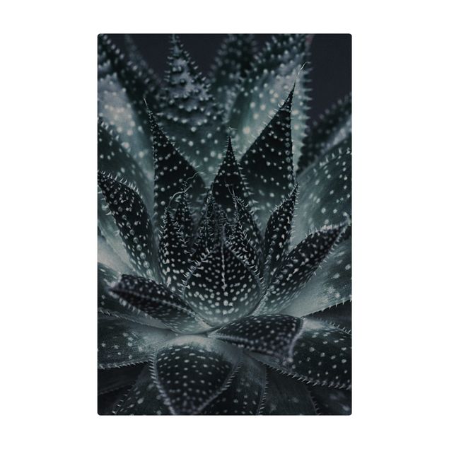 Teppich Esszimmer Kaktus mit Sternpunkten bei Nacht