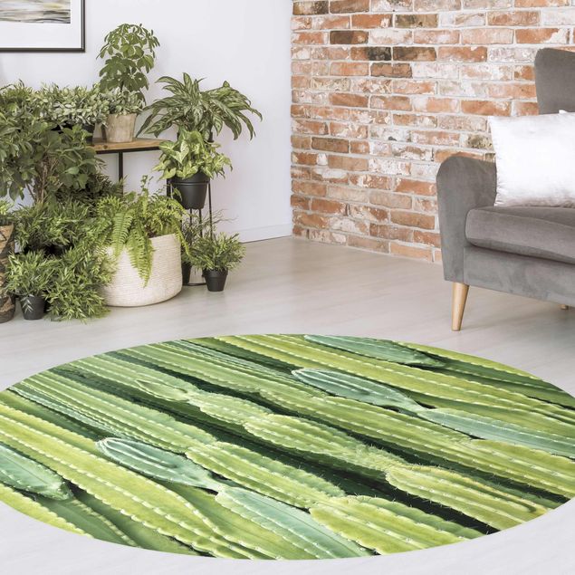 Teppich modern Kaktus Wand