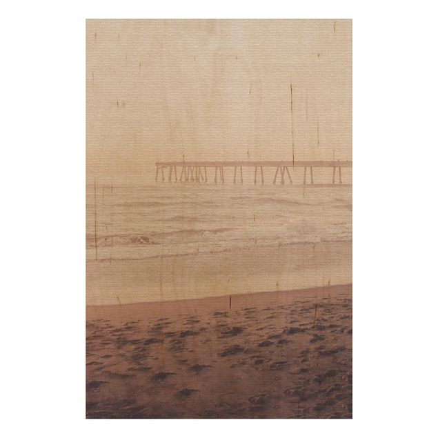 Holzbilder Landschaften Kalifornien Halbmond Küste