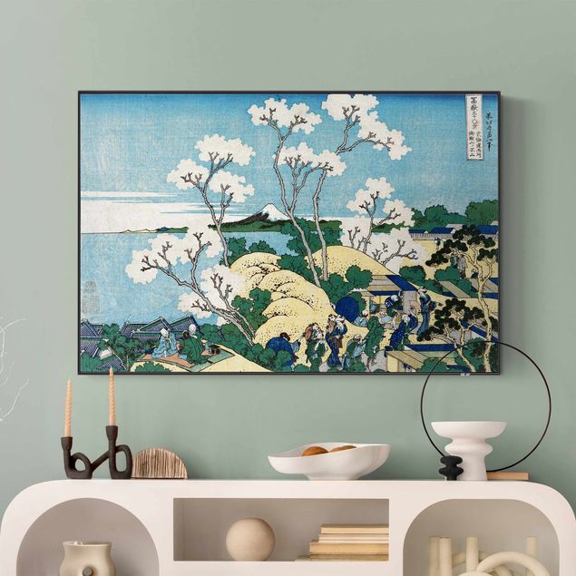 Akustikbilder mit Spannrahmen Katsushika Hokusai - Der Fuji von Gotenyama