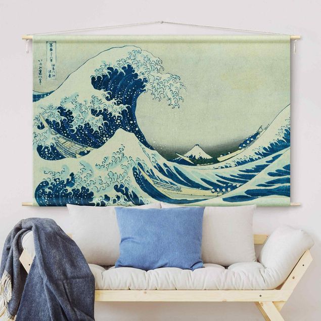 Wandbehang XXL Katsushika Hokusai - Die grosse Welle von Kanagawa