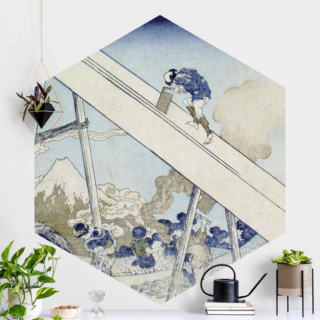 Tapete Berge Katsushika Hokusai - In den Totomi Bergen