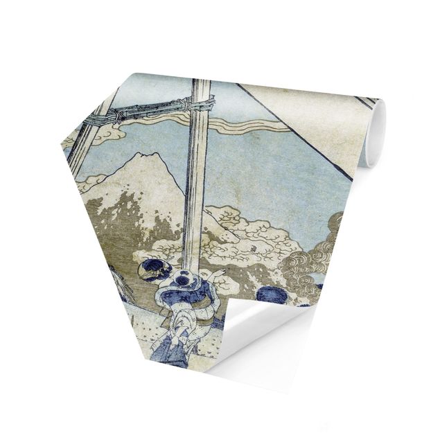 Blaue Tapeten Katsushika Hokusai - In den Totomi Bergen