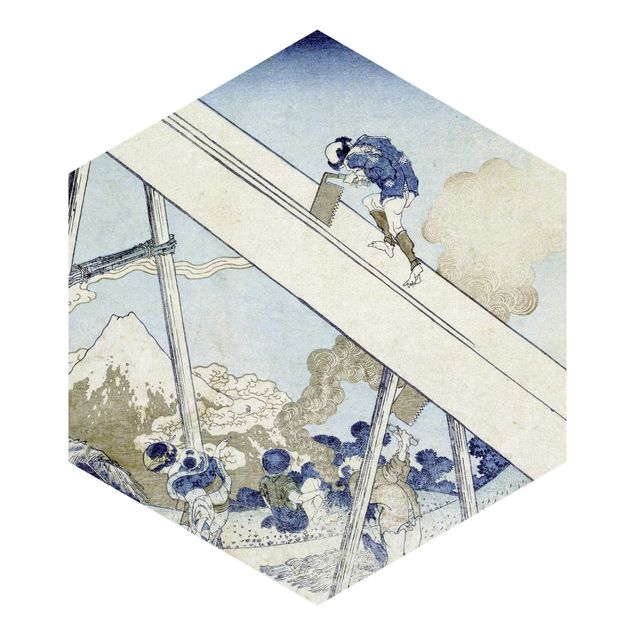 Fototapete Design Katsushika Hokusai - In den Totomi Bergen