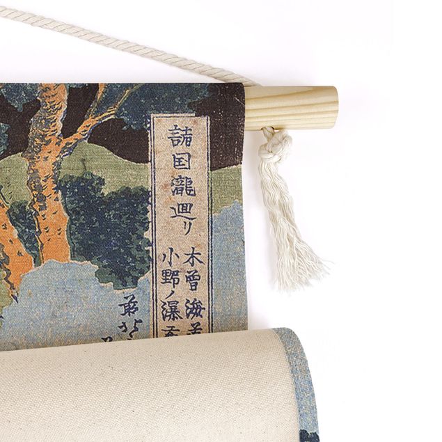Wandteppich Kunst Katsushika Hokusai - Ono Wasserfall