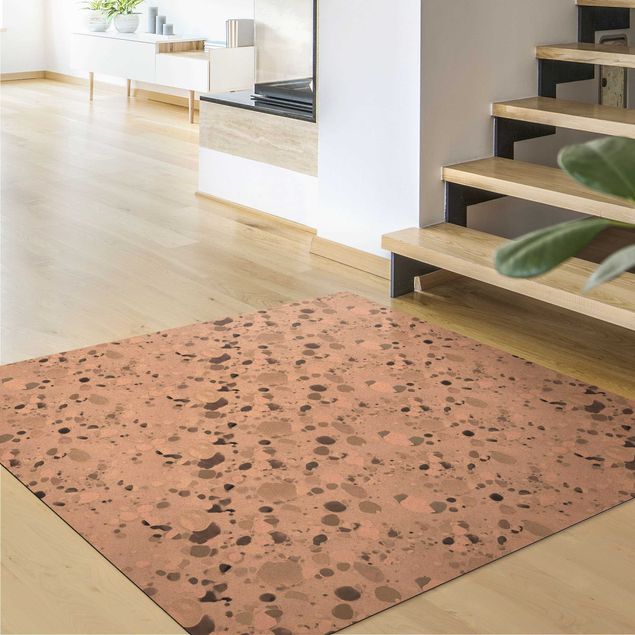 Teppich modern Kies Muster in Grau