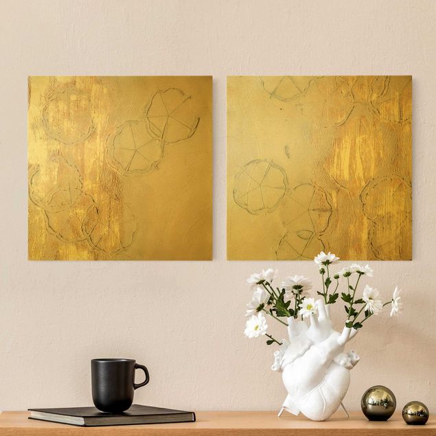 Wandbilder Kirschblütensaison Gold