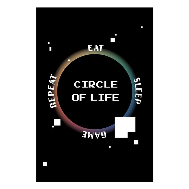 Magnettafel schwarz Classical Video Game Circle Of Life