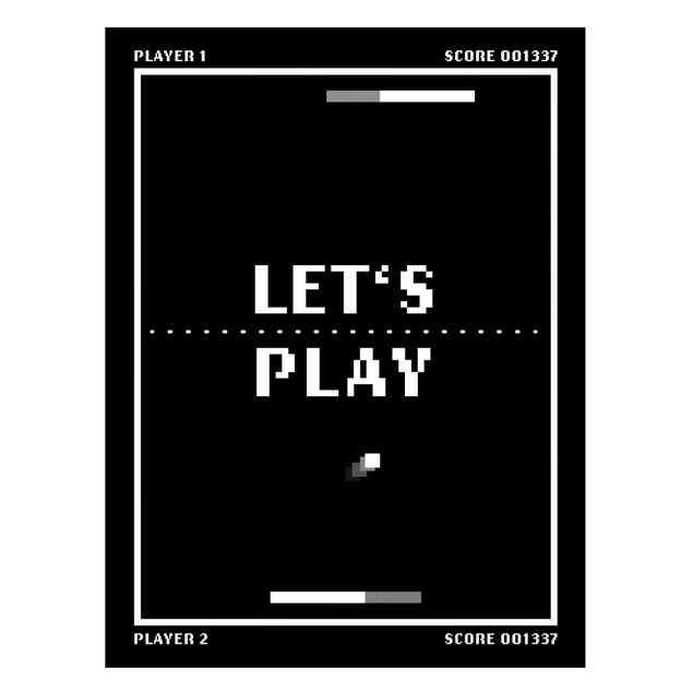 Magnettafel schwarz Classical Video Game In Black And White Let's Play