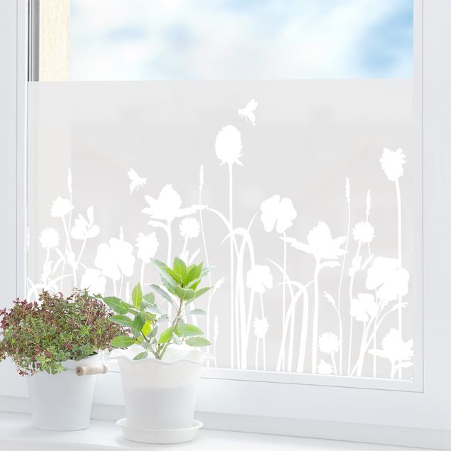 Fensterbilder Blumen Klee - Wiese II