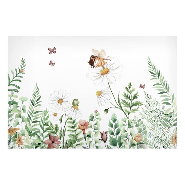 Schöne Wandbilder Kleine Elfe auf der Märchenwiese