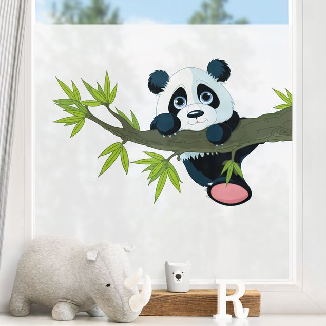 Tier Fensterbilder Kletternder Panda