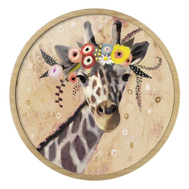 Bilder mit Rahmen Klimt Giraffe