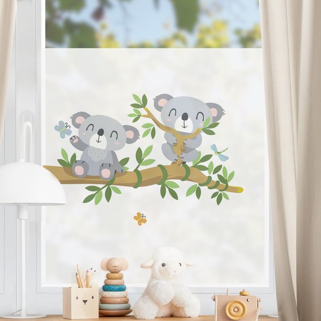 Fensterfolie Farbig Koala Set